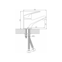Смеситель для умывальника Diadonna монолитный D80-110124