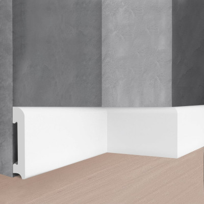 Напольный плинтус Stenopol 80х13х2000 мм под покраску C7037