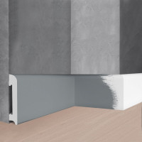 Напольный плинтус Stenopol 80х13х2000 мм под покраску C7037