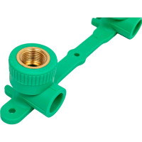 Водорозетки на планке с внутренней резьбой Blue Ocean 20х1/2, полипропиленовые, зеленые PPRF/ITWMD90E(G)-20х1/2"