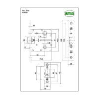 Дверная защелка Amig покрытие никель 21-50 NI