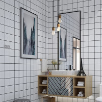 Самоклеящаяся ПВХ плитка LAKO (белая плитка; 17 шт.; 3.06 кв.м) LKD-PH005