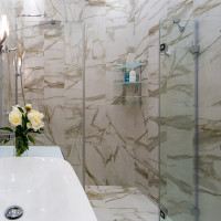 Самоклеящаяся ПВХ плитка LAKO (светло-коричневый мрамор; 28 шт.; 2,52 кв.м) LKD-81019-1