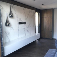 Самоклеящаяся ПВХ плитка LAKO (светло-коричневый мрамор; 28 шт.; 2,52 кв.м) LKD-81019-1