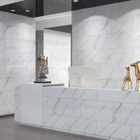 Самоклеящаяся ПВХ плитка LAKO (светло-коричневый мрамор; 28 шт.; 2,52 кв.м) LKD-81019-1