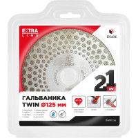 Круг алмазный отрезной/шлифовальный Гальваника TWIN (125х22.2 мм) DIAM 000690