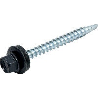 Кровельный саморез КРЕП-КОМП 4,8х51, RAL 7024, серый графит, 150 шт. ск517024ф