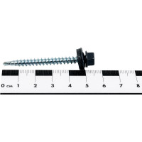 Кровельный саморез КРЕП-КОМП 4,8х51, RAL 7024, серый графит, 150 шт. ск517024ф