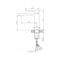 Смеситель для раковины BELBAGNO LUCE без донного клапана, хром LUC-LVM-CRM