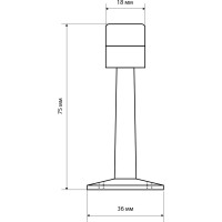 Дверной ограничитель Стандарт (европакет; прямой; хром) 11102