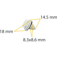Автокрепеж для Lexus/Toyota 10 шт 90467A0005, 90467T0019 КрепАвто 1405