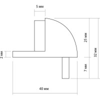 Дверной упор LOCKLAND с крепежным штырем, цвет хром 7049895
