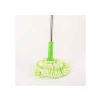 Швабра с отжимом Доляна Плетенка насадка из микрофибры, стальной черенок 120 см, цвет микс 839342