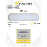 Валик Boldrini Premium микрофибра, каркасный, белая, длина ворса 9 мм, 250x48 мм 75998