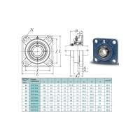 Подшипник CNIC Узел UCF209 подшипник UC209 во фланцевом квадратном корпусе 55214