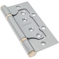 Накладная петля без врезки Стандарт (100х75х2.5 мм; матовый хром; 1 шт) 7148