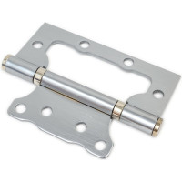 Накладная петля без врезки Стандарт (100х75х2.5 мм; матовый хром; 1 шт) 7148