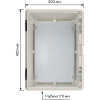 Антивандальный щит TDM ELECTRIC ЩПМП-1-1, GRP, IP65, IK10, -50 С до +70 С, навесной, 400х300х170 SQ0925-0204