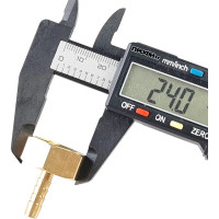 Наконечник латунный с подвижной гайкой внутренняя резьба 1/2 х елочка 6 мм + хомут Профитт 4823396