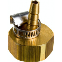 Наконечник латунный с подвижной гайкой внутренняя резьба 1/2 х елочка 6 мм + хомут Профитт 4823396