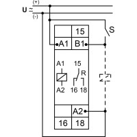 Реле времени TELE задержка включения и выключения E1Z1ER10 24-240V AC/DC VE10 110208A