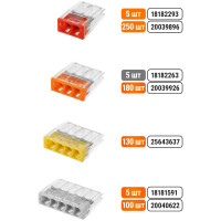 Клеммы для проводов универсальные строительно- монтажные (2,5мм2) с пастой TDM ELECTRIC в упаковке 5 штук SQ0517-0122