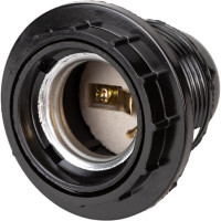 Патрон с кольцом ЭРА Е27, бакелит, черный Б0044084