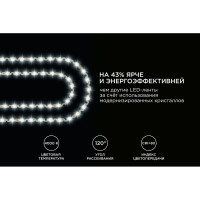 Светодиодная лента Apeyron 24В, 5Вт/м, smd2835, 60д/м, IP20, 400Лм/м, S-типа 6мм, 5м, д/б 350