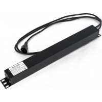 Горизонтальный блок розеток Hyperline для 19" шкафов 8 розеток Schuko, черный, 397035
