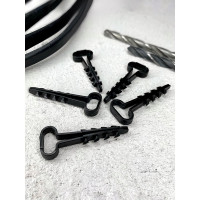 Дюбель-хомут DM PLAST 6-14 для плоского кабеля, черный, 100 шт dx6-14-1dm