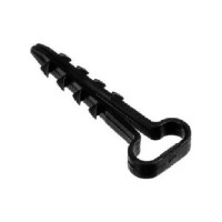 Дюбель-хомут DM PLAST 6-14 для плоского кабеля, черный, 100 шт dx6-14-1dm