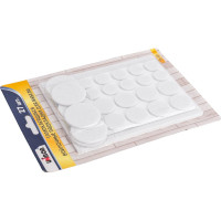 Самоклеящиеся войлочные подкладки для мебели Unibob белые, упак. 27 шт. 215020