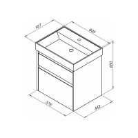 Раковина-столешница Aquanet Латина 60 00242905