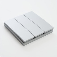 Трехклавишный беспроводной выключатель FERON TM83 230V, 500W, серебро 41721