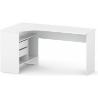 Письменный стол СОКОЛ левый белый СПм-25 00-00010611