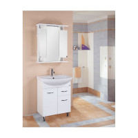 Тумба с раковиной Onika СТЕЛЛА 65 напольная, белая, с ящиком 106503