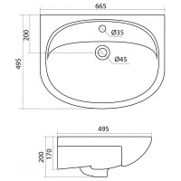 Тумба с раковиной Onika СТЕЛЛА 65 напольная, белая 106501