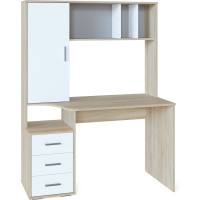 Компьютерный стол СОКОЛ дуб сонома/белый КСТ-16 КСТ16С5б6