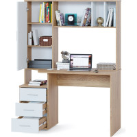 Компьютерный стол СОКОЛ дуб сонома/белый КСТ-16 КСТ16С5б6