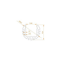 Алюминиевый анодированный профиль Wolta Decor 2000x18,3x15,6мм WAP-18/15/2000-А