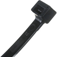 Ленточный хомут с нейлоновым язычком BERNER черный, 380x7.8 369986