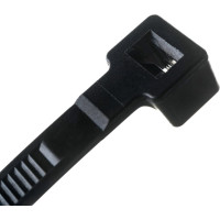 Ленточный хомут с нейлоновым язычком BERNER черный, 380x7.8 369986