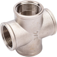 Крестовина латунная STI Ду20 (3/4") Ру16 никелированная D270-00409