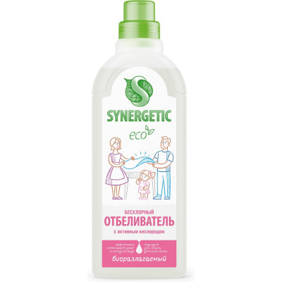 Кислородный отбеливатель для белья SYNERGETIC флакон-дозатор, 1 л 4613720439096 111100 111100/8