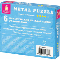 Головоломки металлические ЗОЛОТАЯ СКАЗКА уровень сложности ЭКСПЕРТ 6 шт. 662089