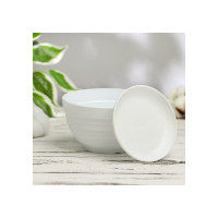 Горшок для цветов с поддоном СИМАЛЕНД Алиса 0.5 л, 13х8 см, белый 5221712