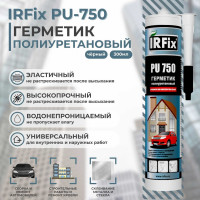 Полиуретановый герметик IRFIX PU-750 черный, 300 мл 20046