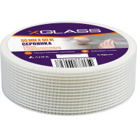 Лента серпянка стеклотканевая самоклеящаяся X-Glass Pro 50 мм х 90 м 220078