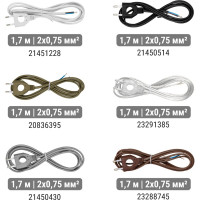 Шнур с выключателем и плоской вилкой с вырезом TDM ELECTRIC ШУ03В ШВВП 2x0,75мм2 2 м. прозрачный SQ1305-0024