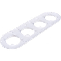 Рамка Bylectrica 4-х местная, серия ПРОВАНС круг, белый ЮЛИГ.735212.503